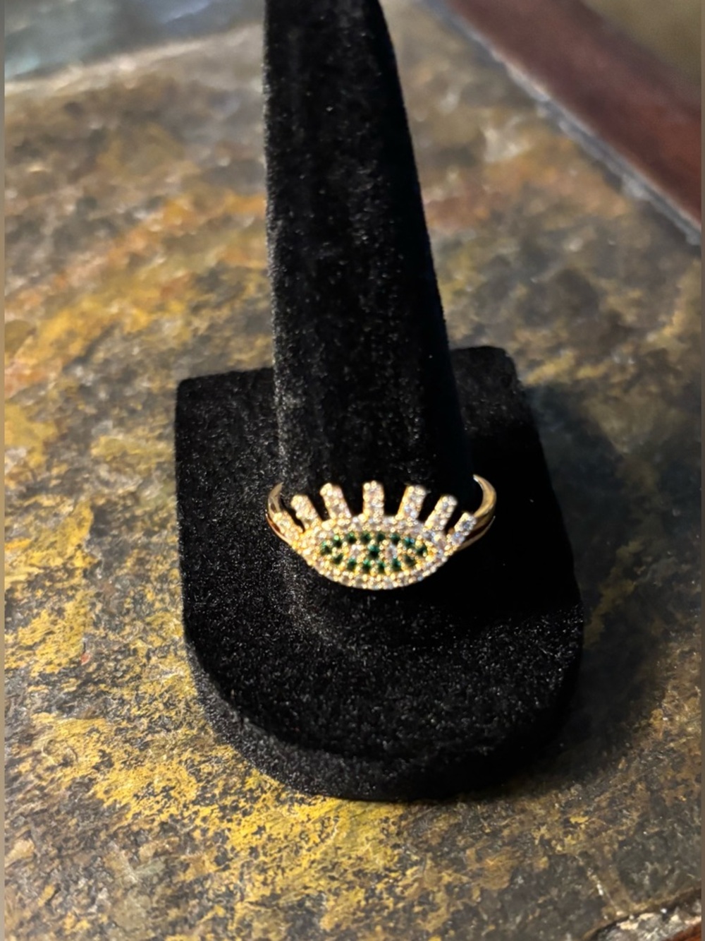 New Rose Gold Plated Evil Eye
Ring, Size 9